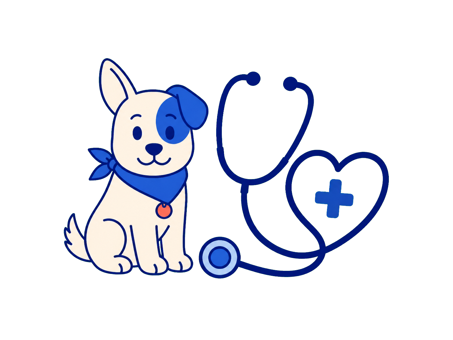 Perrito Barky en una consulta veterinaria